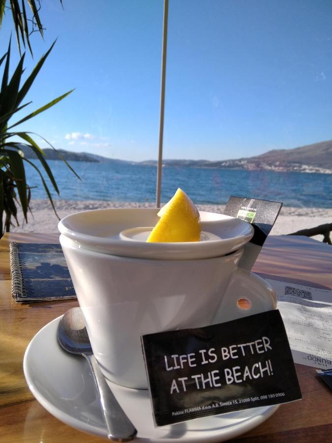 Apartment Alegria In Okrug With Heated Pool, Sea View, Jacuzzi, Wifi Trogir Kültér fotó